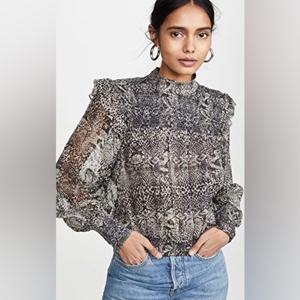 Free People Snakeskin Top